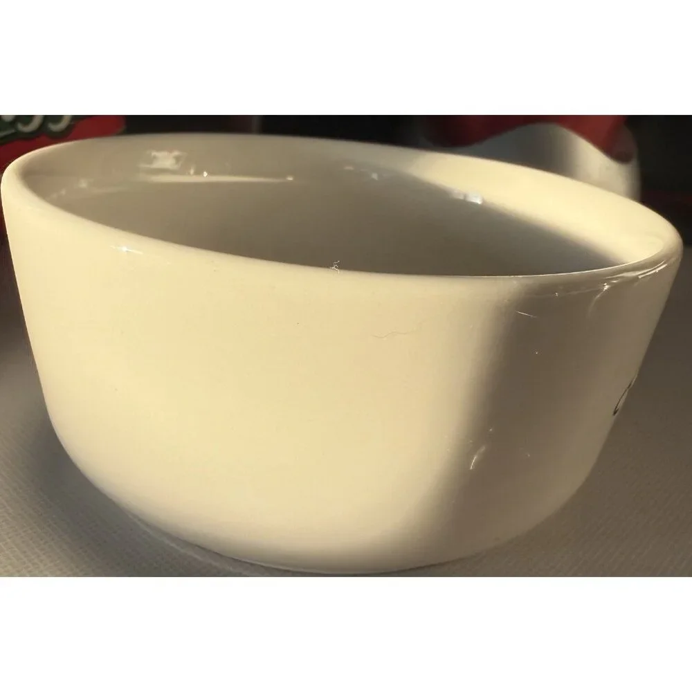 FIDO'S DINER White Live Love Bark  & Pawprint Dog Cat Pet Food Water Bowl - Picture 5 of 6